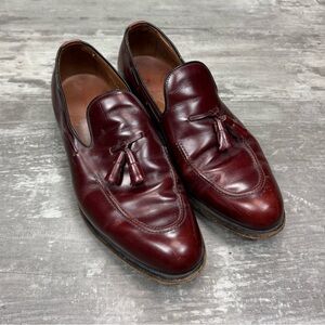 Allen Edmonds Saratoga Oxblood Tassel Loafers 11 D